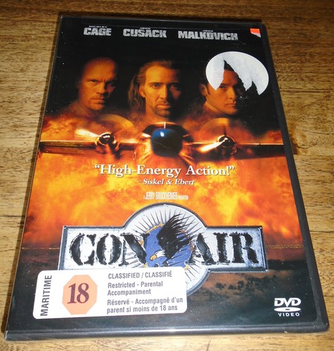 Con Air (1997) DVD - new and sealed - Nicholas Cage - John Malkovich - J Cusack