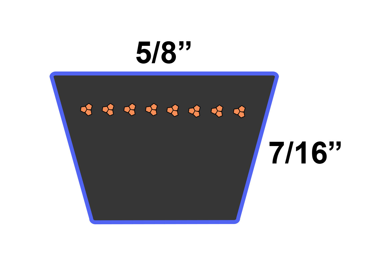 Cinghia Trapezoidale Dentata D&D 48553 Per Attrezzature Scag Power Equipment, 17.53 X 50.77 Pollici
