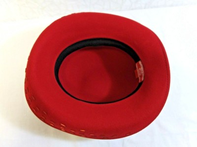 Scala VTG Red Hat Society - Handmade 100% wool Hat Women\'s - Beaded, Fedora, Bow RED HAT SOCIETY Handmade by SCALA 100% Wool w/Beads Women main image 4