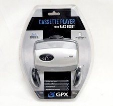 GPX Portable Cassette Player Stereo Headphones Bass Boost System C3023 Belt Clip
