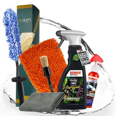 Rim cleaner set SONAX rim beast car care cloth rim brush washing glove