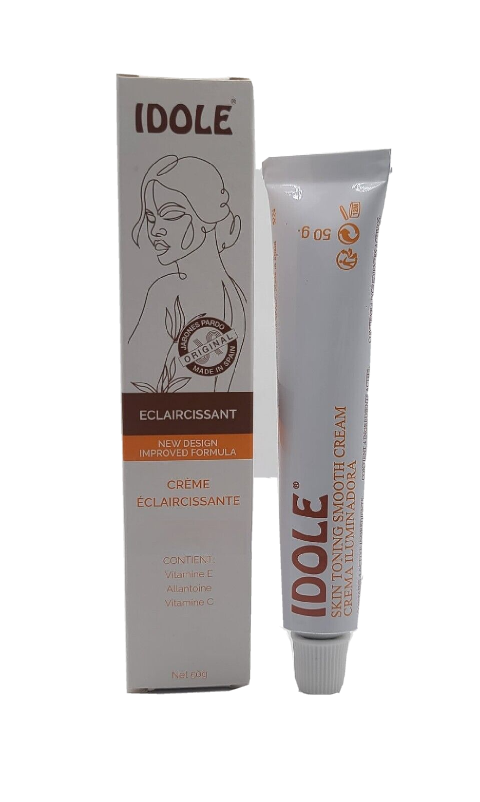 Idole Skin Toning Cream, Intense Lotion & Lightening Exfoliating Soap