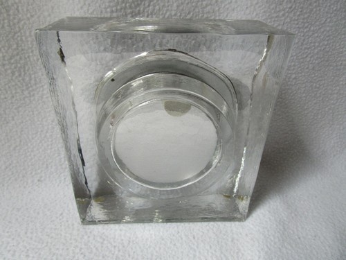 Glas Quader Tischuhr Weltzeituhr Design Schreibtisch Uhr West Germany 14x12x5x6 - Bild 6 von 7