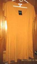 Forever21 short sleeves size plus dress in mustard color size 0X ( women plus) 
