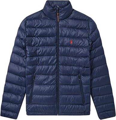 Polo Ralph Lauren Mens Navy Blue Down Full Zip Bleeker Polo Ralph Lauren Mens Navy Blue Down Full Zip Bleeker