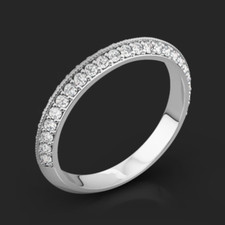 Engagement Diamond 950 Platinum Band Women Lab Grown 0.75 Carat Round Cut Size 7