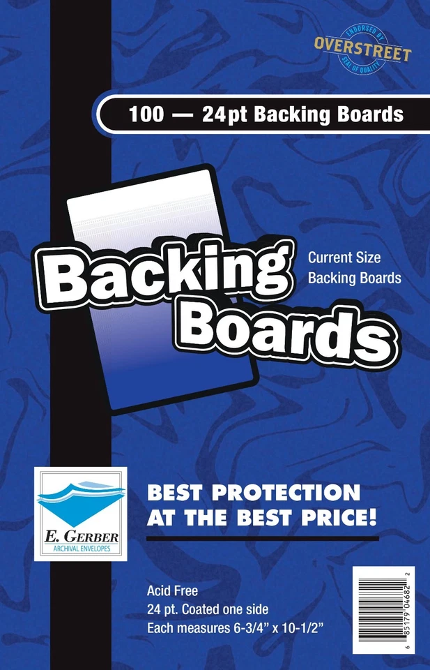 100 E. Gerber Current Age Size Acid Free Backing Boards 24 PT 6 3/4 X 10 1/2"
