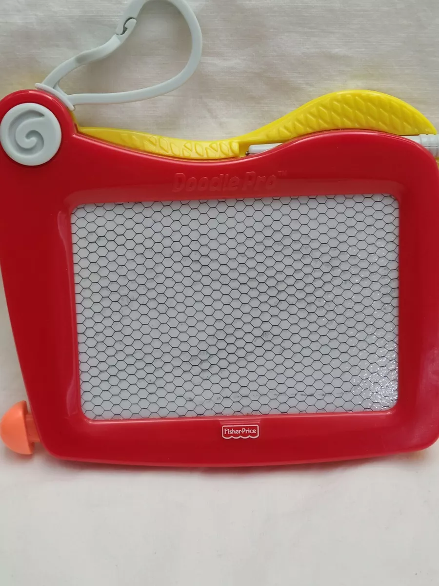 2004 Fisher Price Red Doodle Pro Magnetic Mini Drawing Board Travel Toy