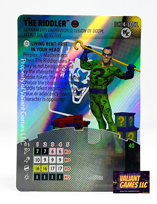DC Heroclix The Riddler #DC24-L051 Legacy Card Wizkids OP Kit