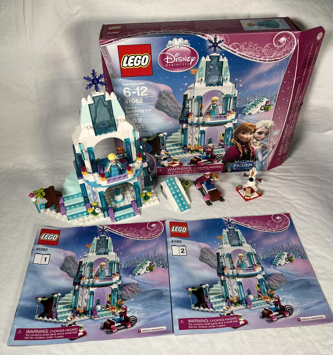Disney Lego 41062 Elsa s Sparkling Ice Castle 292 Pieces With Box Manuals