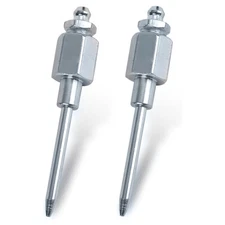2PCS Silver Grease Gun Needle Tip of The Mouth Removable Needle Nose Head Nozzle