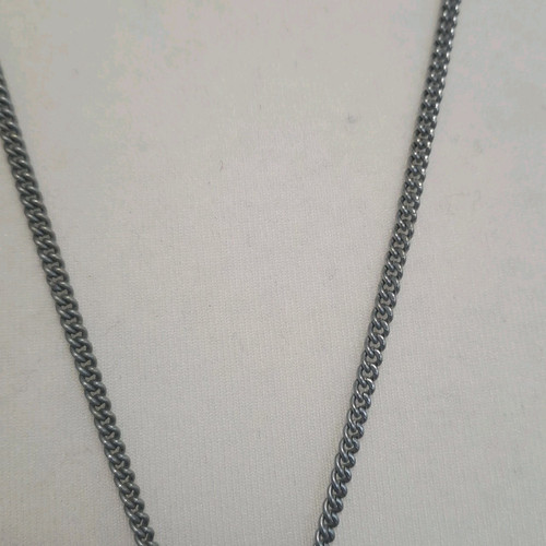 Ralph Weston Vintage 70s Stainless Steel Necklace Modernist Length 26" - Picture 4 of 7