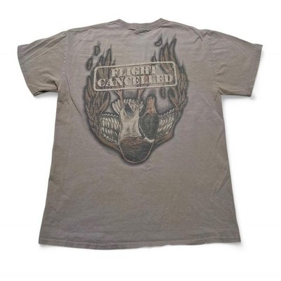 Bonehead Outfitters T-Shirt Mens M Brown Flight Cancelled Duck Graphic Tee