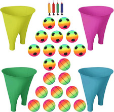 4-Set Outdoor Granny Pants Game with 20 Bouncy Balls for Yard Fun