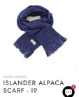 Mucros Weavers Scarf Alpaca Wool Blend Blue Fringe, Made In Ireland; NWT
