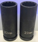 2 1/2-Inch Drive 22mm 12-Point Deep Impact black Socket, Metric Steel  — photo 1