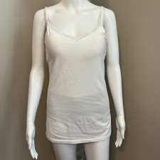 The Best Fitting Camisole Built in Bra Adjustable Strap Women's White Size XL