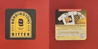 Boddingtons Bitter Fass Brauerei Bierdeckel Bier