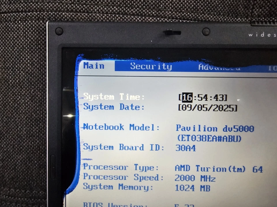 K1033 HP Pavilion DV5000 - funktioniert getestet auf Bios Display beschädigt - Bild 3 von 4