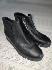 Vionic Black Leather Platform Booties Sz 11W