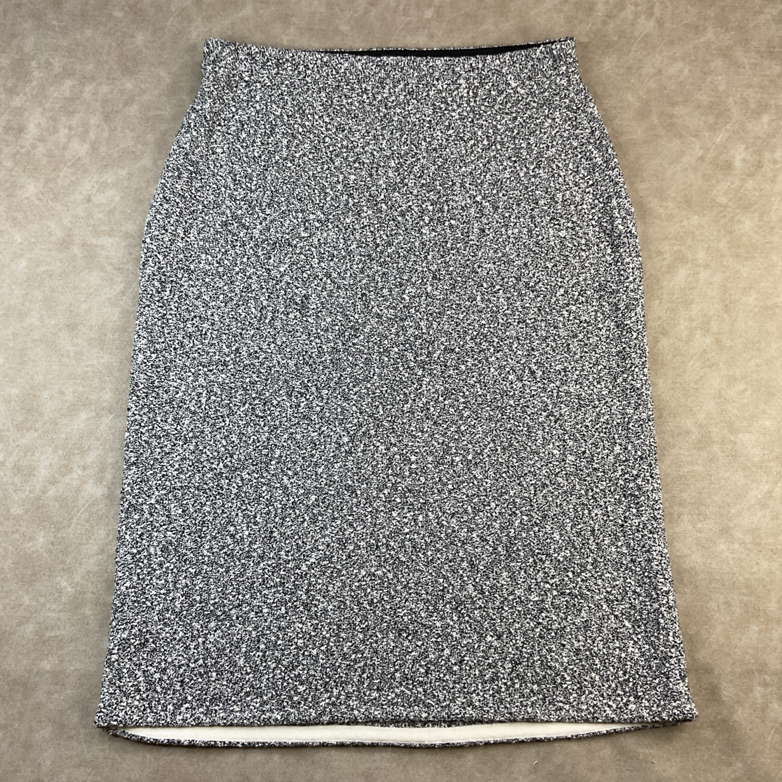 Tory Burch Tweed Pencil Skirt Black Truffle Elastic Waist Knit Women Sz XL NWT thumbnail 5