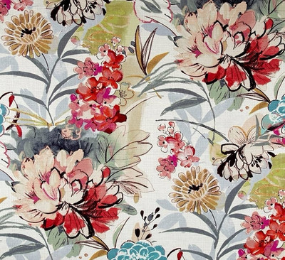 ''Springbriar Parfait-LQ'' Large Florals  by Mill Creek Fabric  39 X 89  Remnant