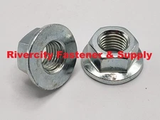 (5) M12-1.5 Metric FINE Thread Flange Hex Nut 12mm x 1.5 DIN 6923  12mm-1.5 Nuts