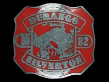 UE13116 VINTAGE 1982 DURANGO TO SILVERTON RAILROAD COMMEMORATIVE BELT BUCKLE