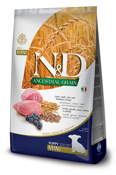 Farmina N&D Ancestral Dog Agnello E Mirtillo Puppy Mini 800 Gr