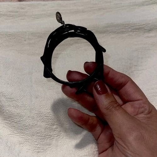 Genuine Forked Black Coral Bangle Indonesian Akar Bahar Bracelet