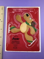 Vintage Sticker Sheet- Puffy Hallmark Rodney Reindeer