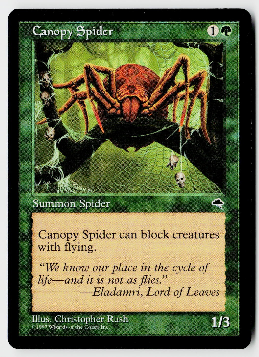 MTG Tempest #217 Canopy Spider