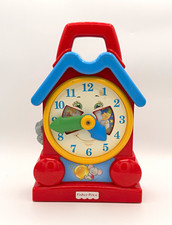Vintage 1994 Fisher Price 5706 Musical Teaching Clock Wind Up Working