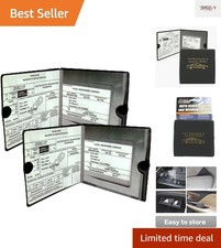 Stylish 2 Pack Holder for Car Insurance  Registration - Water Resistant Vinyl