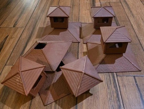 Vintage Marx Carry All Fort Apache Replacement Towers Lot Of 5