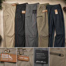 Eddie Bauer Rainier Pants Men Flexion Stretch Hiking UPF 50 DWR Slim Fit 32 to40