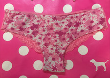 2012 Victoria's Secret PINK L Lace Back Low Rise Hipster Panties Vintage Large