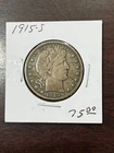 1915-S Barber Half Dollar 50C Silver Coin