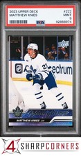 2023 UPPER DECK #222 MATTHEW KNIES RC YOUNG GUNS MAPLE LEAFS PSA 9