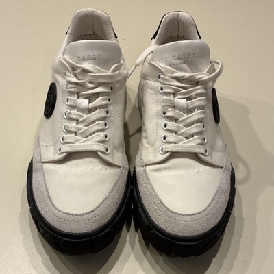 Ted Baker Men's Colorblock Low Top Lace Up Sneaker White Black Gray Rubber US7M