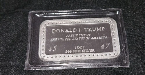 1 oz Trump Signature Presidential Silver Bar .999 Fine Bullion