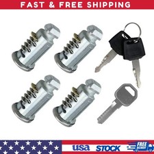 Confezione da 4 nuclei di blocco compatibili Thule - Cilindri di blocco sistema a una chiave, portabici