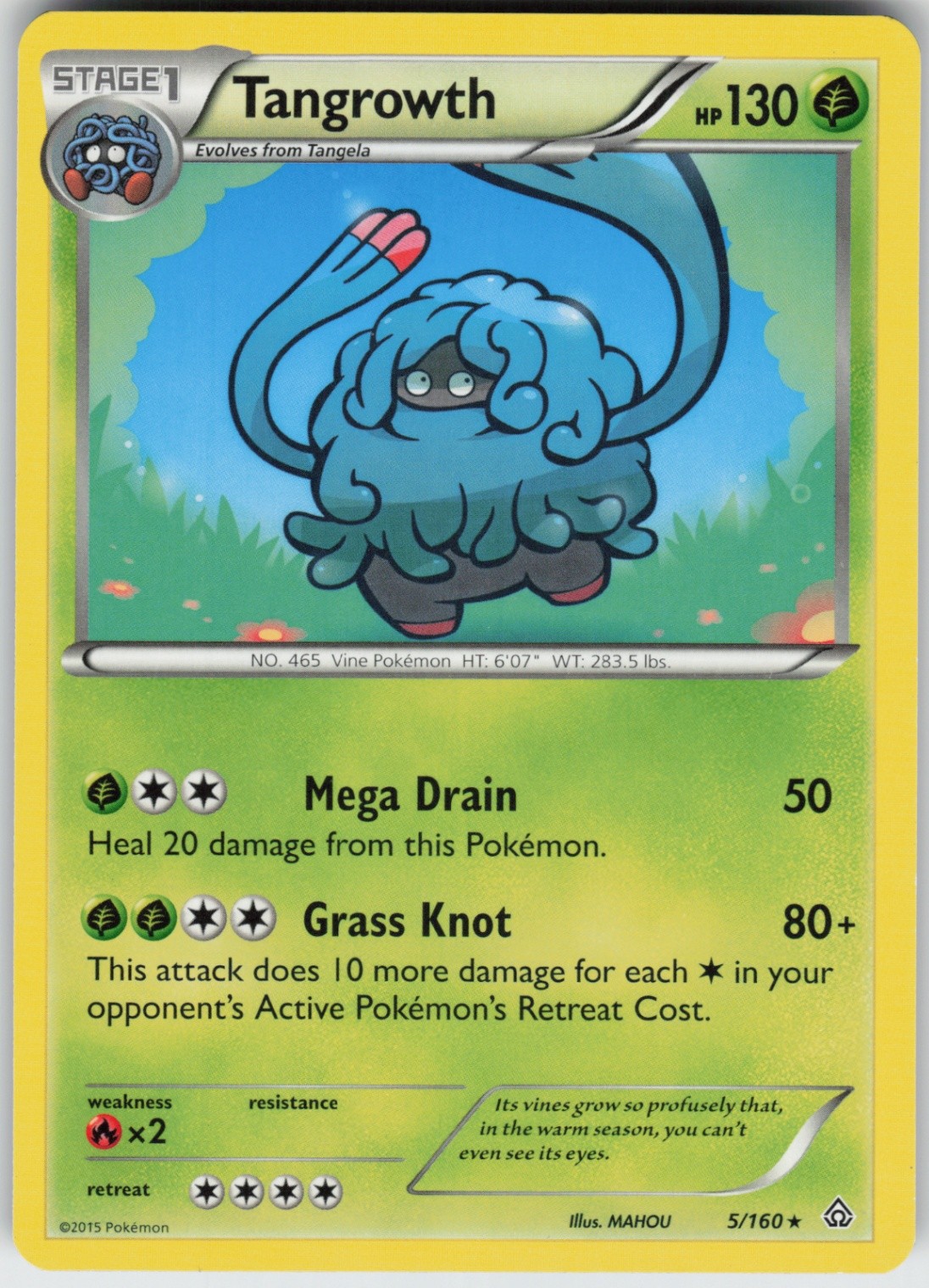 Tangrowth 5/160 Rare  XY - Primal Clash