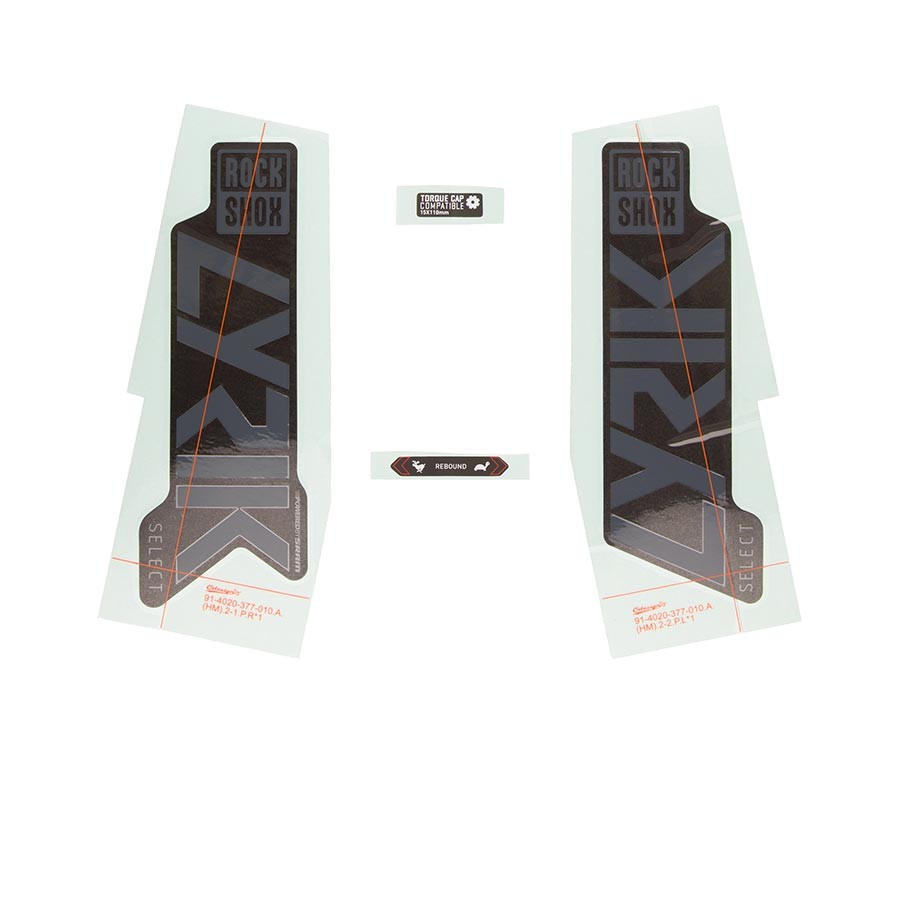 RockShox Lyrik SEL GGRYDFB Fork Decal Kit - Stylish GreyBlack Custom Graphics 8290₽