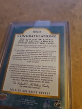 2024-25 Upper Deck Artifacts Redemption Wild Card RED238 Joel Blomqvist