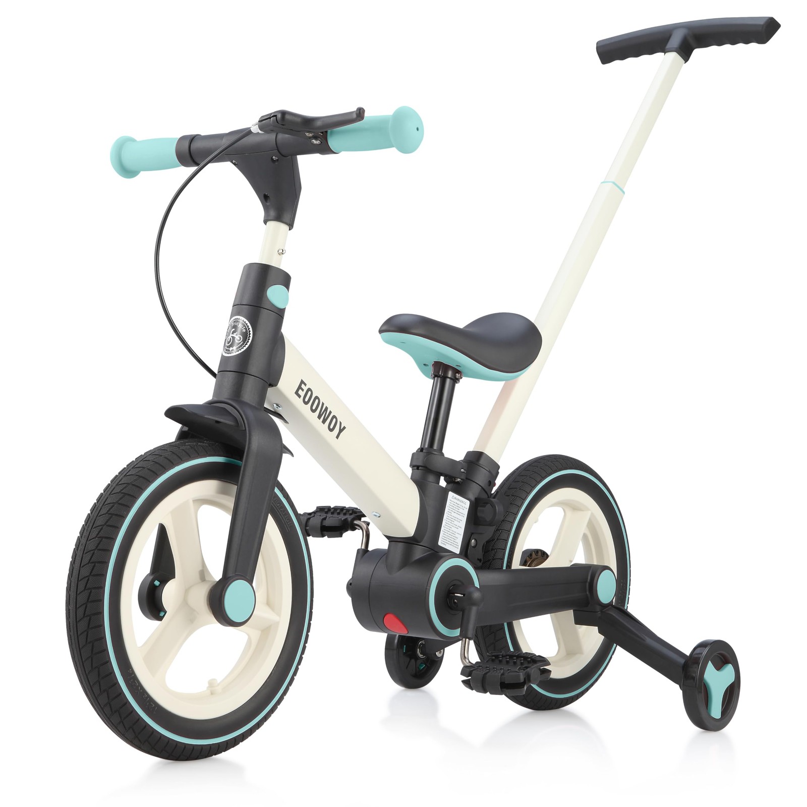 Balance Bike with Push Handle for 18-60 Months, 6 in 1 Foldable Push Bike wit...