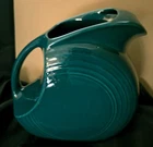 1st Quality Fiesta Homer Laughlin Disc Art Deco Large Pitcher Juniper  67oz.