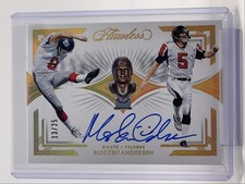 MORTEN ANDERSEN 2023 FLAWLESS AUTOGRAPH HALL OF FAME FALCONS AUTO 13/25