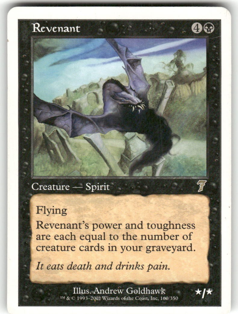 Revenant 160 Rare 7th Edition Magic: The Gathering LP