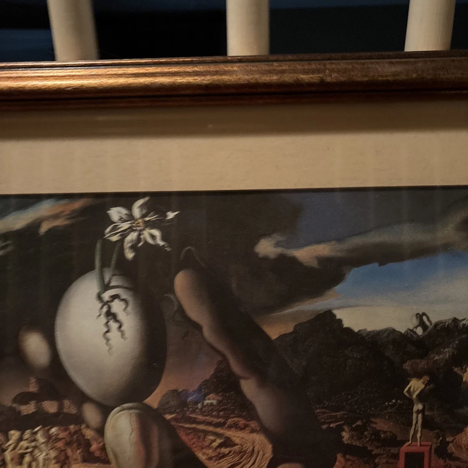 超现实幻想艺术印刷带框抽象梦幻拼贴墙萨尔瓦多·达利大号 — 第 3/4 张图片